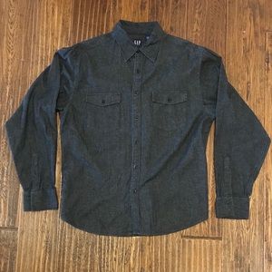 NWOT Mens Gap 100% Cotton Grey Button Down Shirt L
